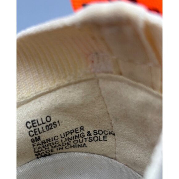 Steve Madden Cello White Orange Knit Sneakers Wedge Sole Womens Size 9 M - Picture 5 of 8